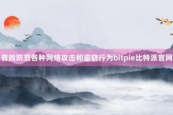 有效防范各种网络攻击和盗窃行为bitpie比特派官网