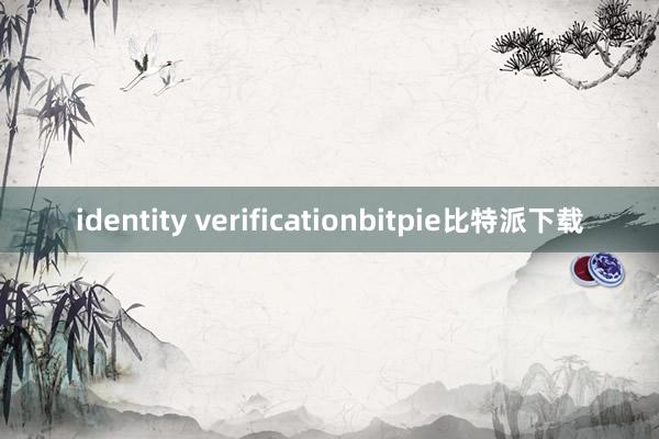 identity verificationbitpie比特派下载