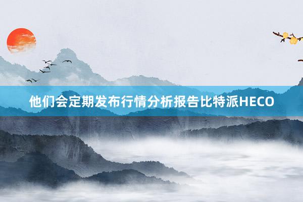 他们会定期发布行情分析报告比特派HECO