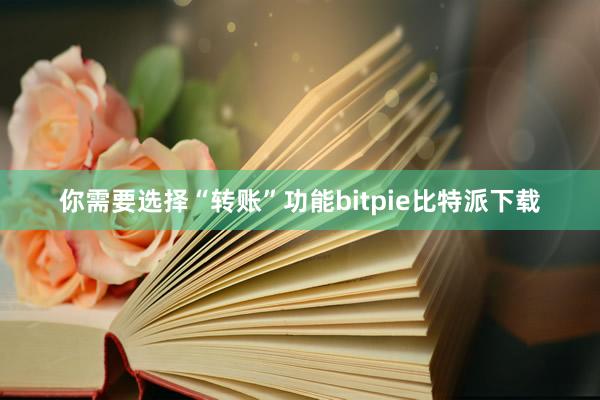 你需要选择“转账”功能bitpie比特派下载