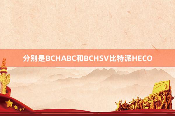 分别是BCHABC和BCHSV比特派HECO