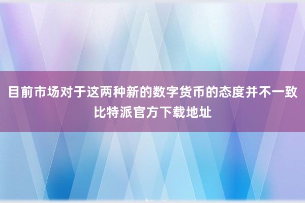 目前市场对于这两种新的数字货币的态度并不一致比特派官方下载地址