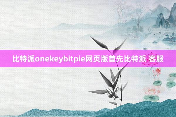 比特派onekeybitpie网页版首先比特派 客服