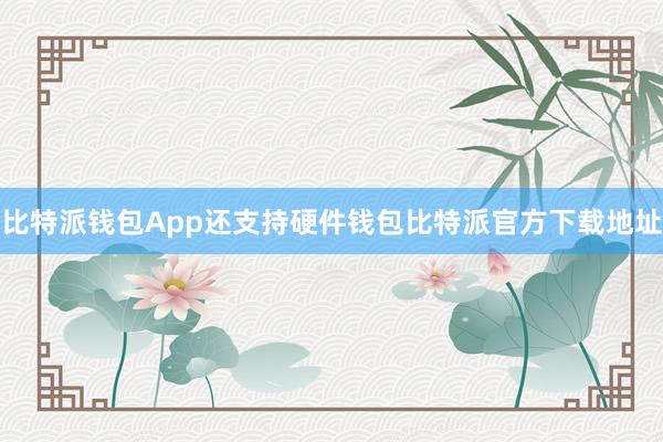 比特派钱包App还支持硬件钱包比特派官方下载地址