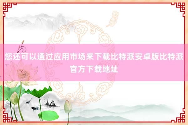 您还可以通过应用市场来下载比特派安卓版比特派官方下载地址