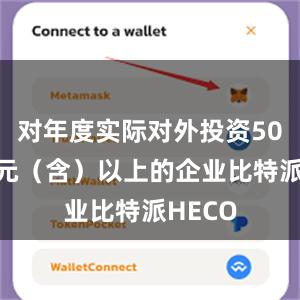 对年度实际对外投资500万美元（含）以上的企业比特派HECO