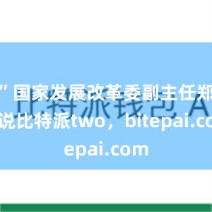 ”国家发展改革委副主任郑备说比特派two，bitepai.com