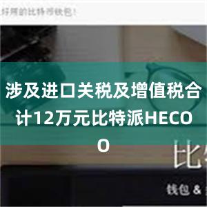 涉及进口关税及增值税合计12万元比特派HECO