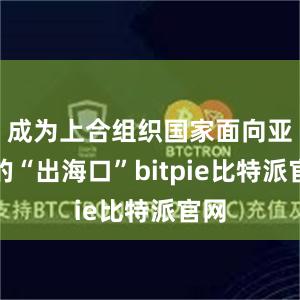 成为上合组织国家面向亚太的“出海口”bitpie比特派官网